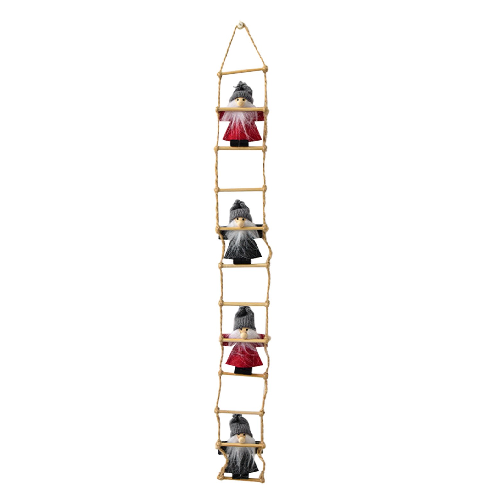 Themed Party Decorations Christmas Hanging Ornaments Cute Mini Santa on Ladder Creative Pendants for Tree Party Shop Home Indoor Wall Window Door Decor